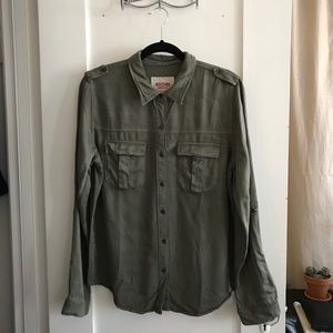 3/$15 Mossimo Military green button up